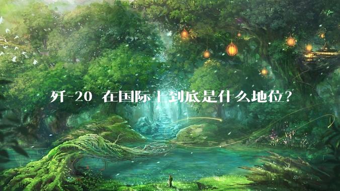 歼-20 在国际上到底是什么地位？