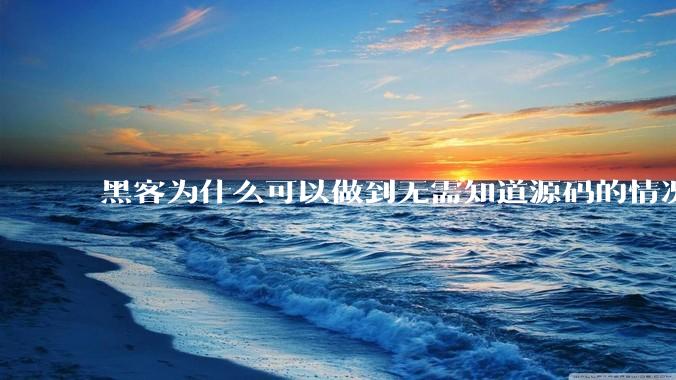 黑客为什么可以做到无需知道源码的情况下找出系统漏洞？